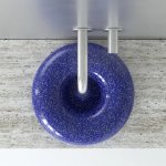 Trone Orbe Umywalka okrągła Ø 44 cm z korkiem Flaked Blue ORBEFB