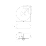 Trone Orbe Umywalka okrągła Ø 30 cm ścienna z korkiem Peach ORBEXXPE