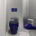 Trone Orbe Umywalka okrągła Ø 30 cm ścienna z korkiem Blue ORBEXXBLU