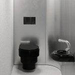 Trone Orbe Umywalka okrągła Ø 30 cm ścienna z korkiem Black ORBEXXBL