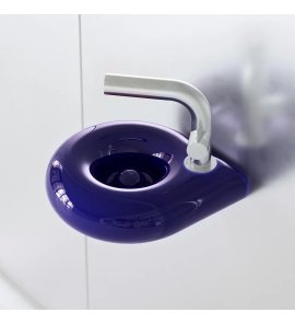 Trone Orbe Umywalka okrągła Ø 30 cm ścienna z korkiem Flaked Blue ORBEXXFB