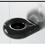 Trone Orbe Umywalka okrągła Ø 30 cm ścienna z korkiem Black ORBEXXBL
