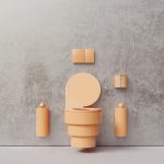 Trone Pandore Kosz łazienkowy ścienny Peach PANDOREPE