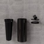 Trone Pandore Kosz łazienkowy ścienny Black PANDOREBL