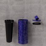 Trone Pandore Kosz łazienkowy ścienny Flaked Blue PANDOREFB