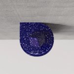 Trone Pandore Kosz łazienkowy ścienny Flaked Blue PANDOREFB