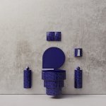 Trone Pandore Kosz łazienkowy ścienny Flaked Blue PANDOREFB