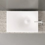 Trone Rituel Umywalka nablatowa 40,4x60,4 cm z korkiem White RITUELWH