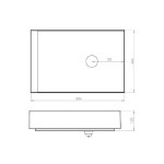 Trone Rituel Umywalka nablatowa 40,4x60,4 cm z korkiem Cream RITUELCR