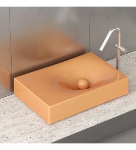 Trone Rituel Umywalka nablatowa 40,4x60,4 cm z korkiem Peach RITUELPE