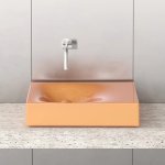 Trone Rituel Umywalka nablatowa 40,4x60,4 cm z korkiem Peach RITUELPE