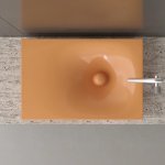 Trone Rituel Umywalka nablatowa 40,4x60,4 cm z korkiem Peach RITUELPE
