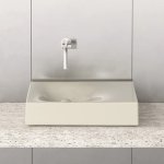 Trone Rituel Umywalka nablatowa 40,4x60,4 cm z korkiem Cream RITUELCR