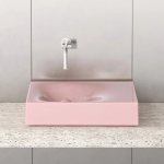 Trone Rituel Umywalka nablatowa 40,4x60,4 cm z korkiem Pink RITUELPI