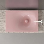 Trone Rituel Umywalka nablatowa 40,4x60,4 cm z korkiem Pink RITUELPI