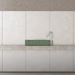 Trone Rituel Umywalka nablatowa 40,4x60,4 cm z korkiem Flaked Green RITUELFG