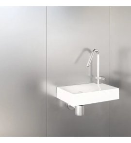 Trone Rituel Umywalka ścienna 40,3x26,3 cm z korkiem White RITUELXXWH