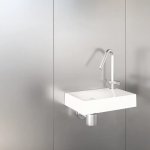 Trone Rituel Umywalka ścienna 40,3x26,3 cm z korkiem White RITUELXXWH