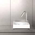 Trone Rituel Umywalka ścienna 40,3x26,3 cm z korkiem White RITUELXXWH