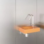 Trone Rituel Umywalka ścienna 40,3x26,3 cm z korkiem Peach RITUELXXPE