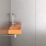 Trone Rituel Umywalka ścienna 40,3x26,3 cm z korkiem Peach RITUELXXPE