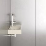 Trone Rituel Umywalka ścienna 40,3x26,3 cm z korkiem Cream RITUELXXCR