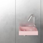 Trone Rituel Umywalka ścienna 40,3x26,3 cm z korkiem Pink RITUELXXPI