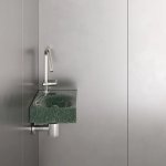 Trone Rituel Umywalka ścienna 40,3x26,3 cm z korkiem Flaked Green RITUELXXFG