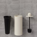 Trone Sceptre Szczotka do toalety ścienna Cream SCEPTRECR