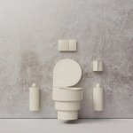 Trone Sceptre Szczotka do toalety ścienna Cream SCEPTRECR