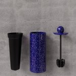 Trone Sceptre Szczotka do toalety ścienna Flaked Blue SCEPTREFB