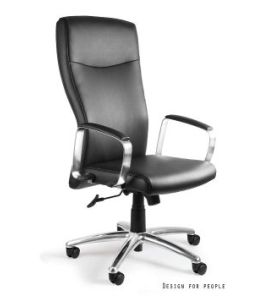 Unique Adella Fotel biurowy skóra naturalna czarny C239-HL
