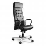 Unique Ares Fotel biurowy skóra naturalna czarny S-629-HL