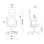 Unique Ares Fotel biurowy skóra naturalna czarny S-629-HL