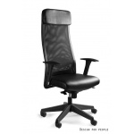 Unique Ares Soft Fotel biurowy skóra naturalna Czarny S569-HL-4