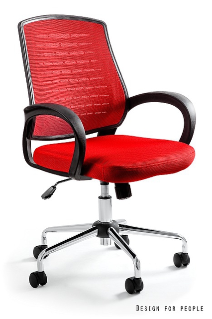 Unique Award Fotel biurowy czerwony W-120-2