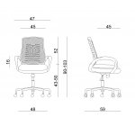 Unique Award Fotel biurowy szary W-120-8