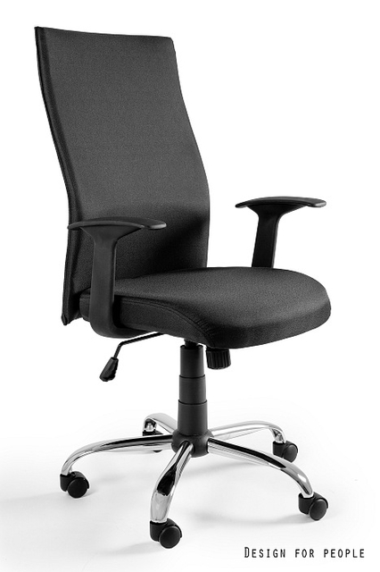 Unique Black on Black fotel biurowy czarny W-93A-NL-4