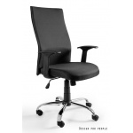 Unique Black on Black fotel biurowy czarny W-93A-NL-4