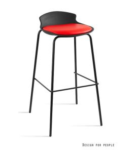 Unique Duke Krzesło czarne/czerwone 7-87A-4-2