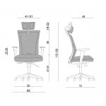 Unique Ergonic Fotel biurowy ergonomiczny Czarny 1506H
