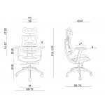 Unique Ergotech Fotel biurowy ergonomiczny Czarny/Chrom CM-B137A