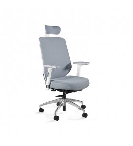 Unique Hero Fotel biurowy biały/szary ZM-6661-W-SM