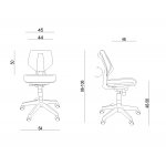 Unique Kaden Low Krzesło specjalistyczne Szary 1167N3