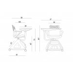 Unique Rover 2 Fotel biurowy Szary/Czarny 924G-BL418