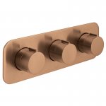 Vado Edit Bateria prysznicowa termostatyczna podtynkowa 3-drożna brąz szczotkowany IND-T128/3-H-ALT-BRZ