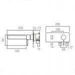 Vado Edit Bateria umywalkowa podtynkowa, jednouchwytowa, bez korka Nikiel szczotkowany IND-EDI109S/A-BRN
