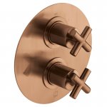 Vado Elements Bateria prysznicowa termostatyczna podtynkowa 2-drożna brąz szczotkowany IND-ELE148D/2-BRZ