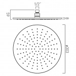 Vado Individual Deszczownica okrągła, śr. 30 cm Złoty szczotkowany IND-RO/30-BRG