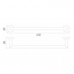 Vado Individual Uchwyt ścienny na ręcznik, 45 cm Nikiel szczotkowany IND-SPA184-45-BRN